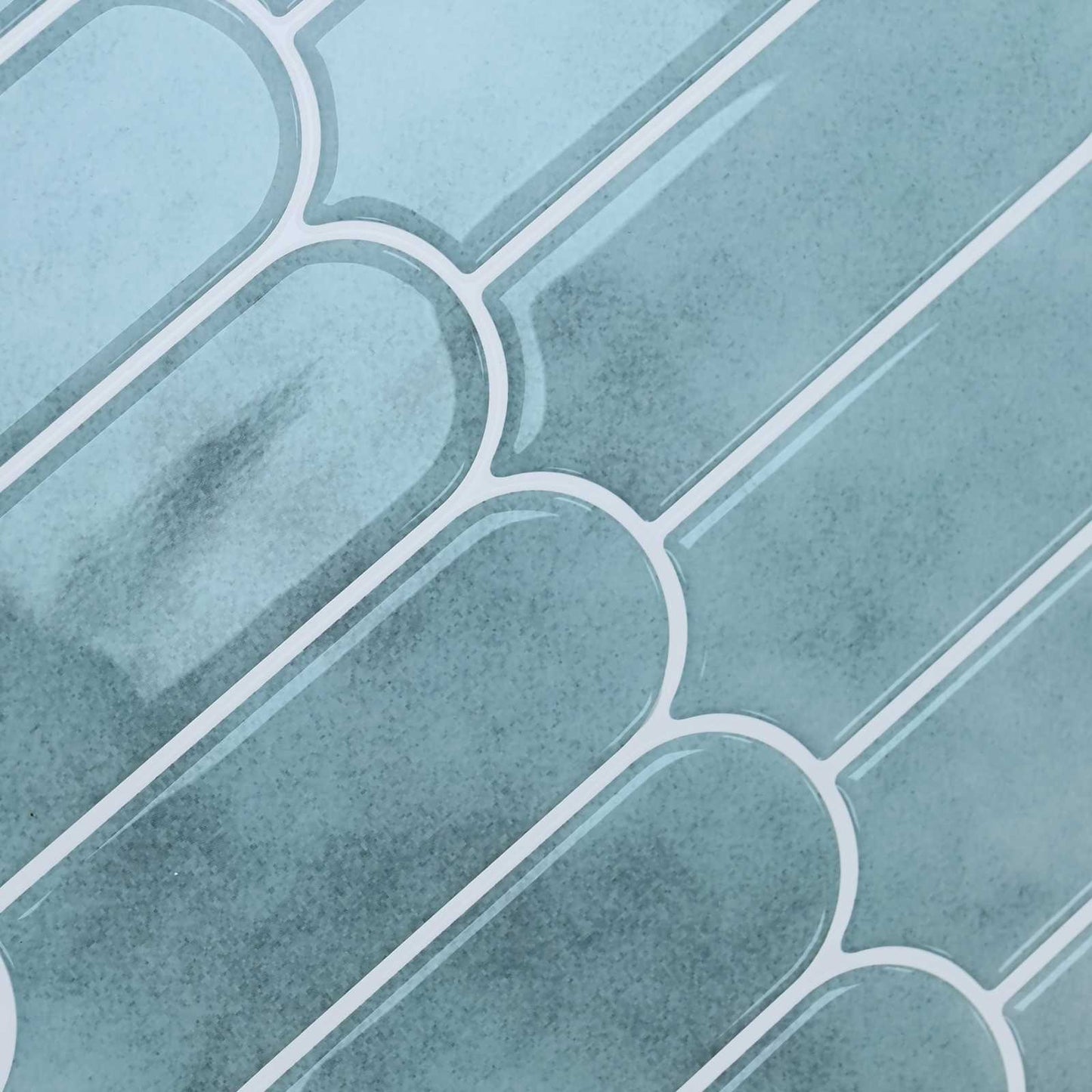 Feather Tile 10 pcs Green 30 x 30 cm Polyurethane and PET
