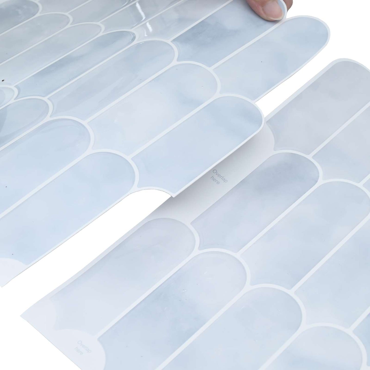 Feather Tile 20 pcs Light Blue 30 x 30 cm Polyurethane and PET