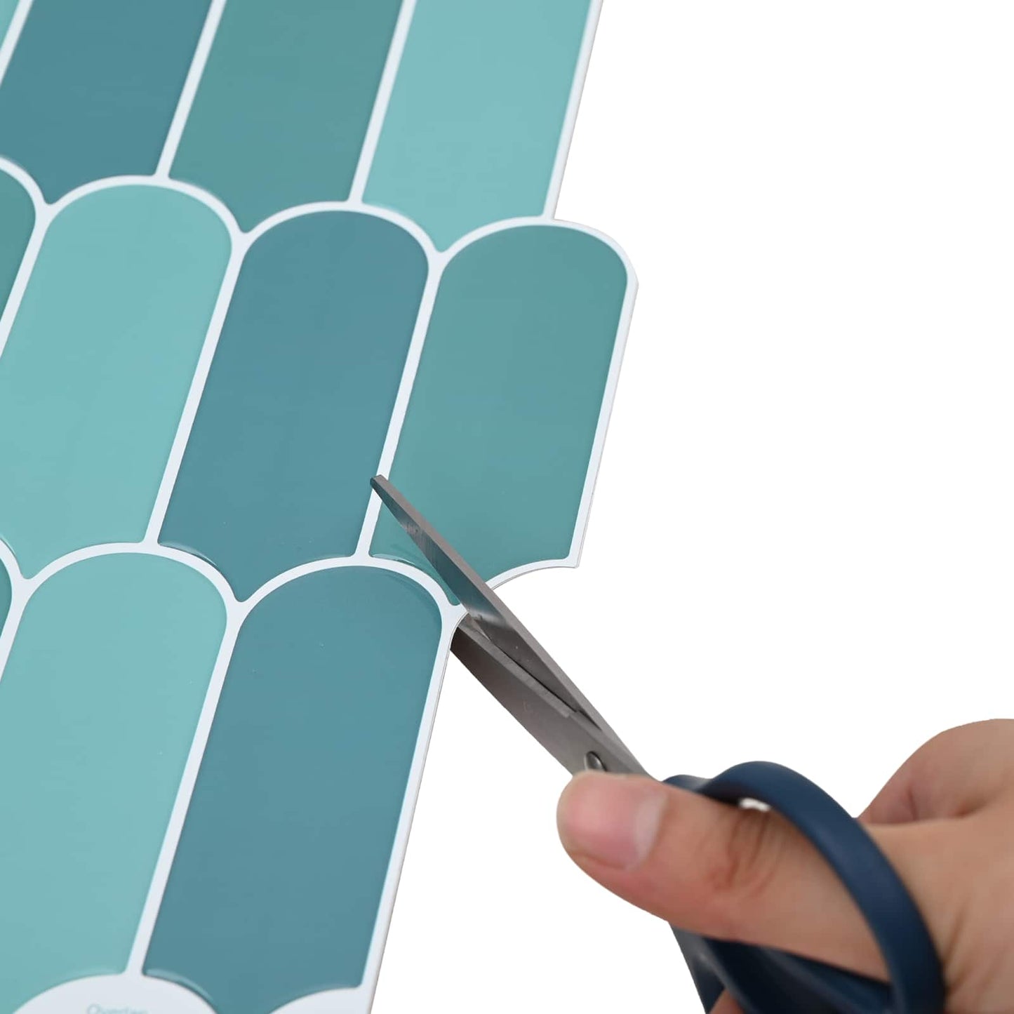 Feather Tile 10 pcs Blue 30 x 30 cm Polyurethane and PET