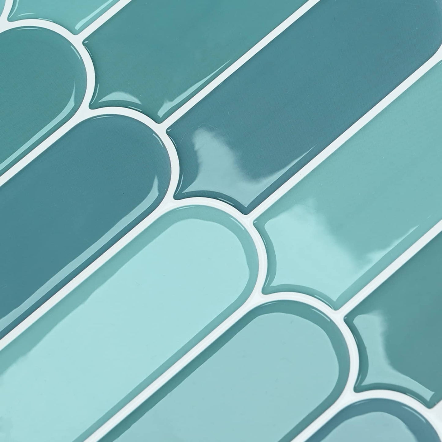 Feather Tile 10 pcs Blue 30 x 30 cm Polyurethane and PET