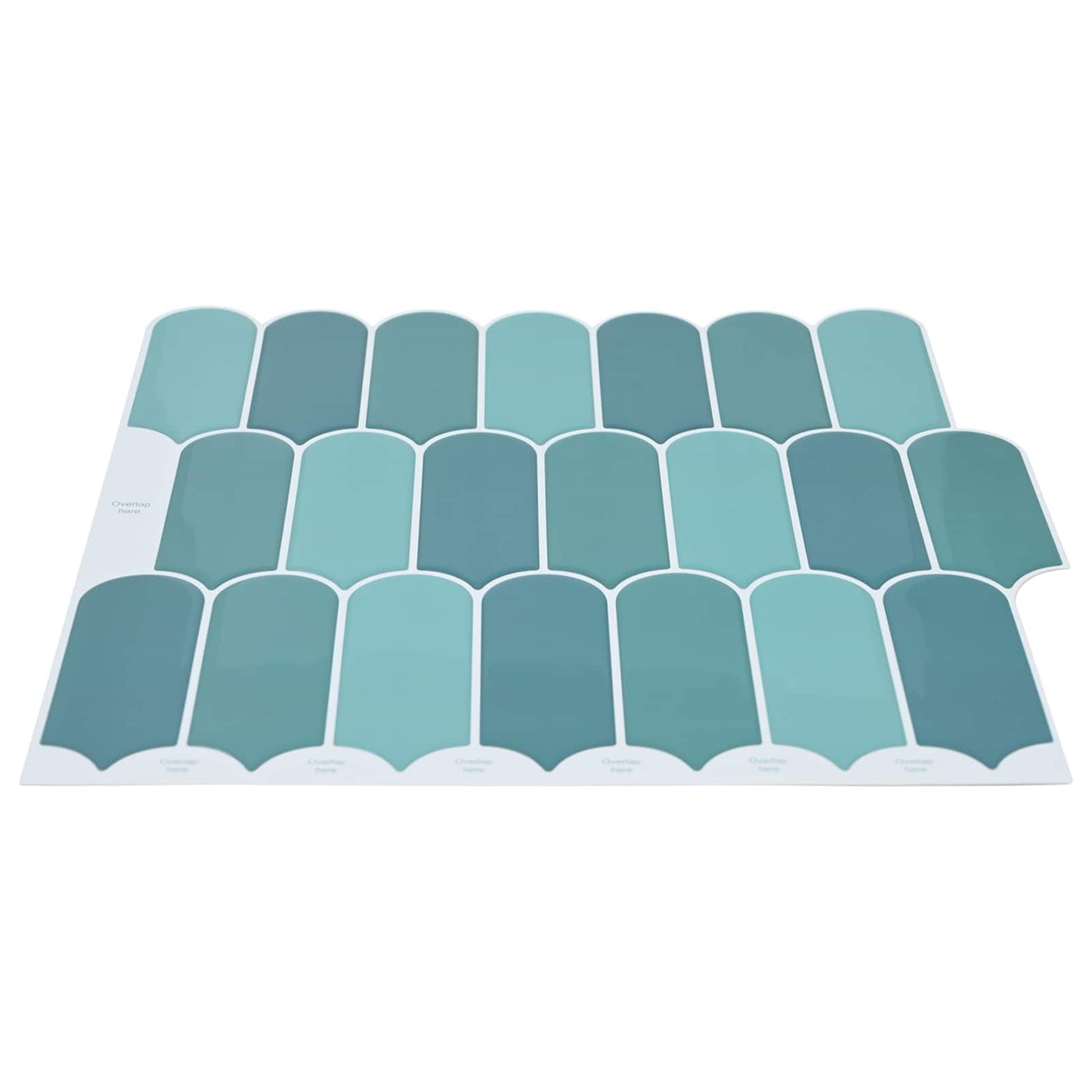 Feather Tile 50 pcs Blue 30 x 30 cm Polyurethane and PET