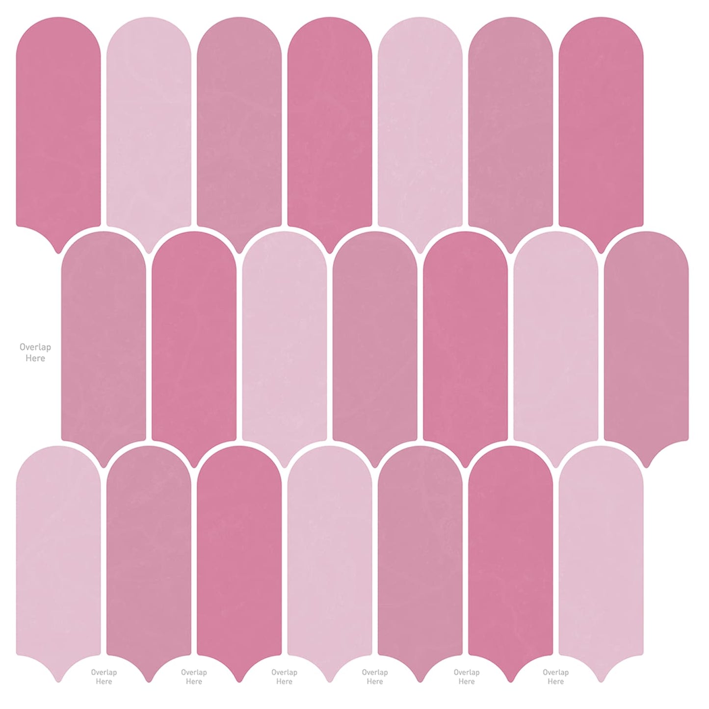 Feather Tile 20 pcs Pink 30 x 30 cm Polyurethane and PET