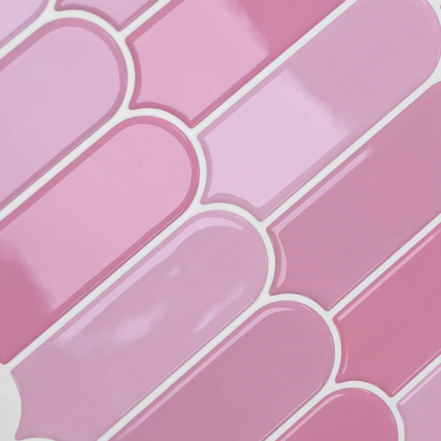 Feather Tile 50 pcs Pink 30 x 30 cm Polyurethane and PET