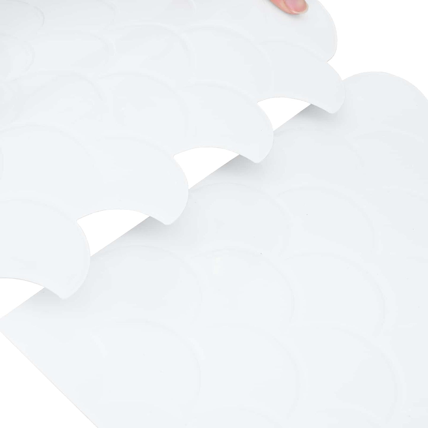 Fish Scale Tile 10 pcs White 30 x 30 cm Polyurethane and PET