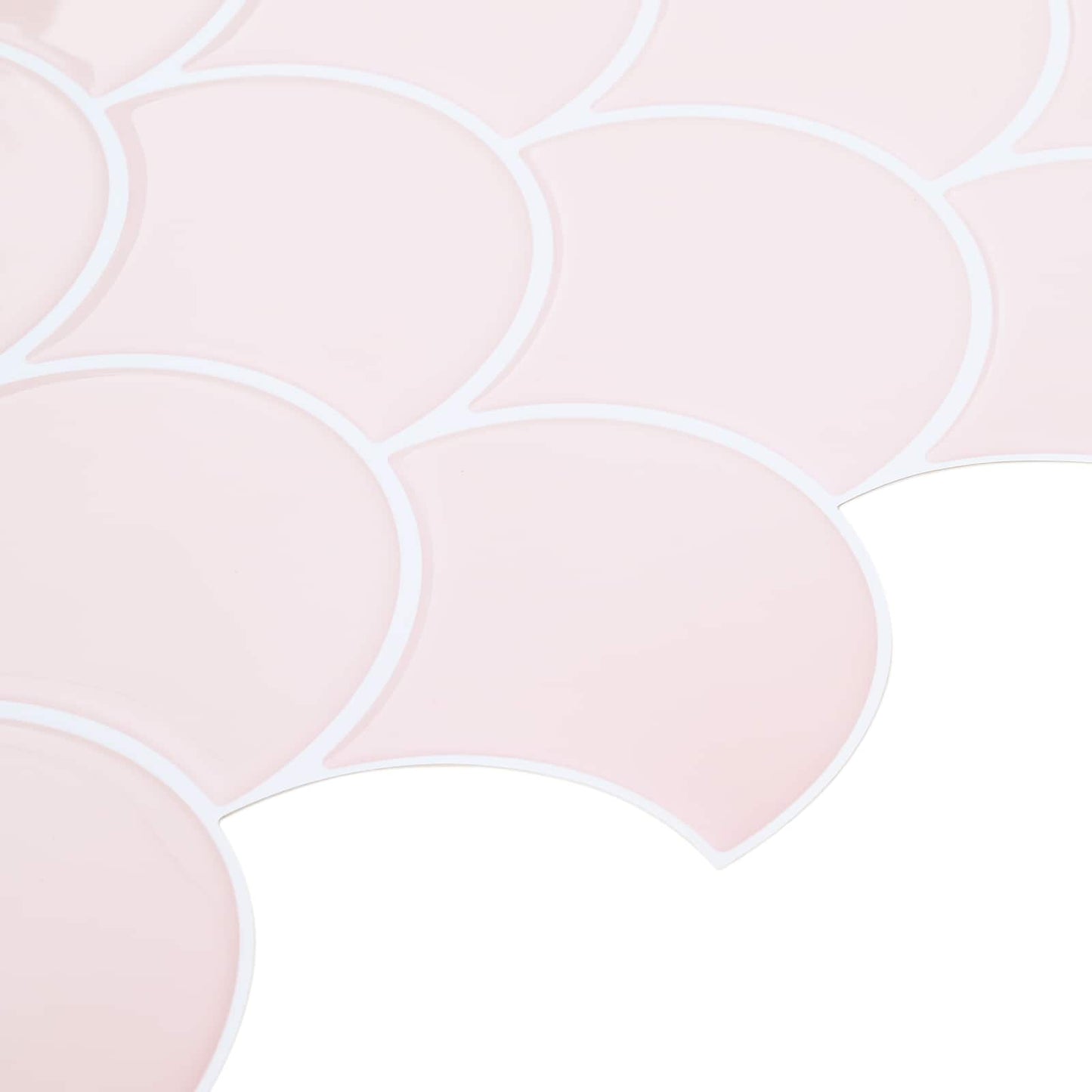 Fish Scale Tile 20 pcs Light Pink 30 x 30 cm