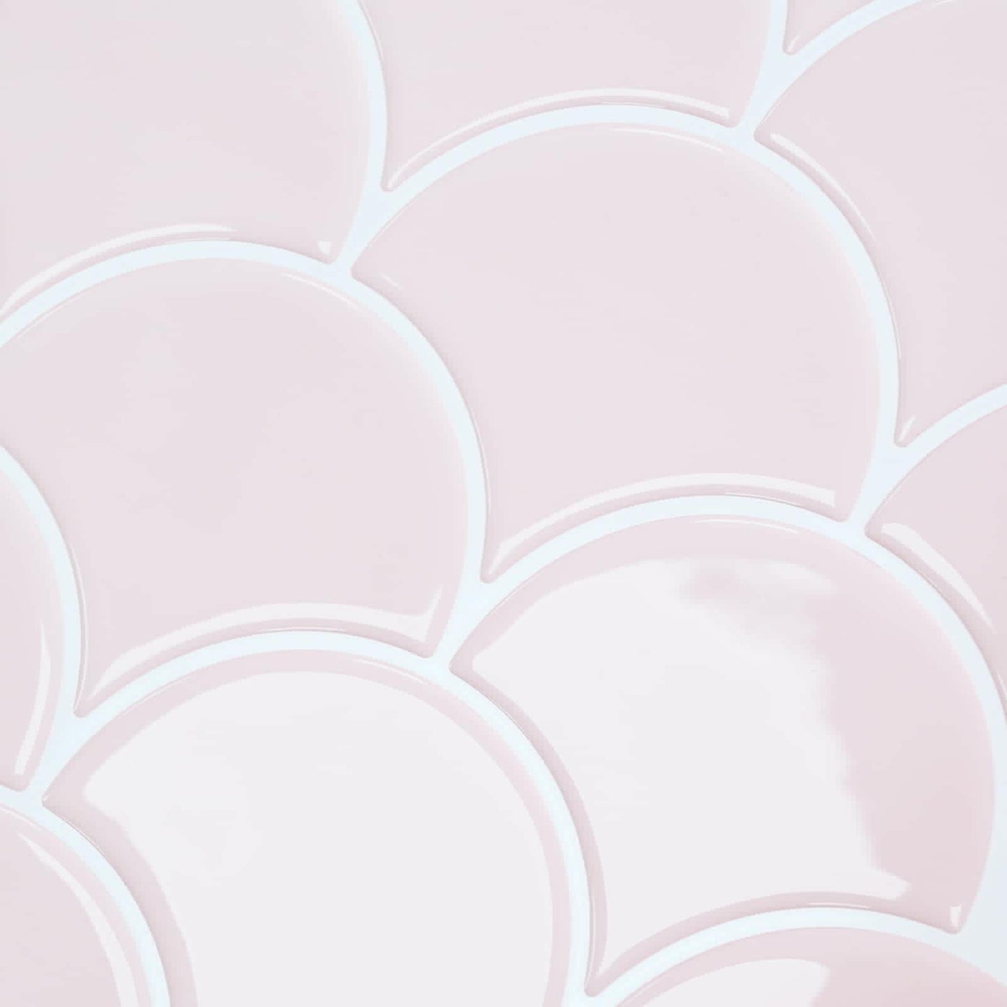 Fish Scale Tile 20 pcs Light Pink 30 x 30 cm