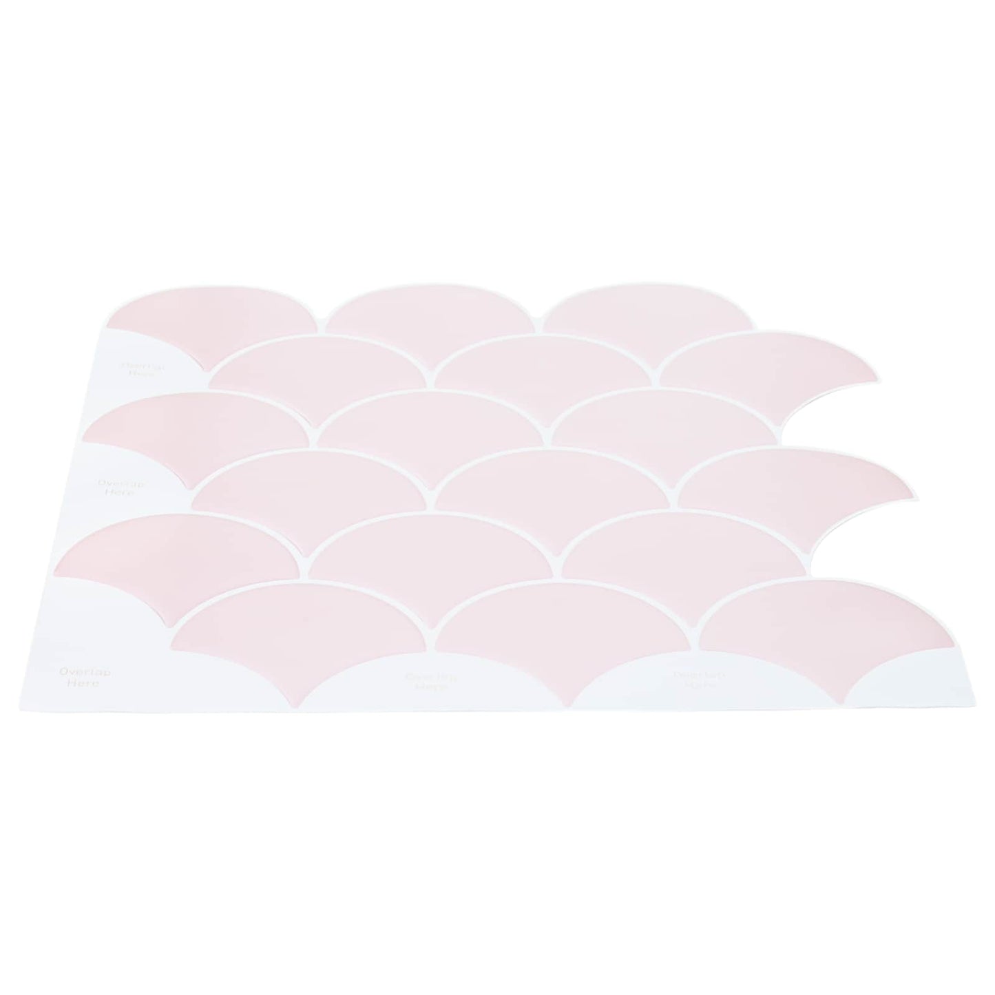 Fish Scale Tile 50 pcs Light Pink 30 x 30 cm