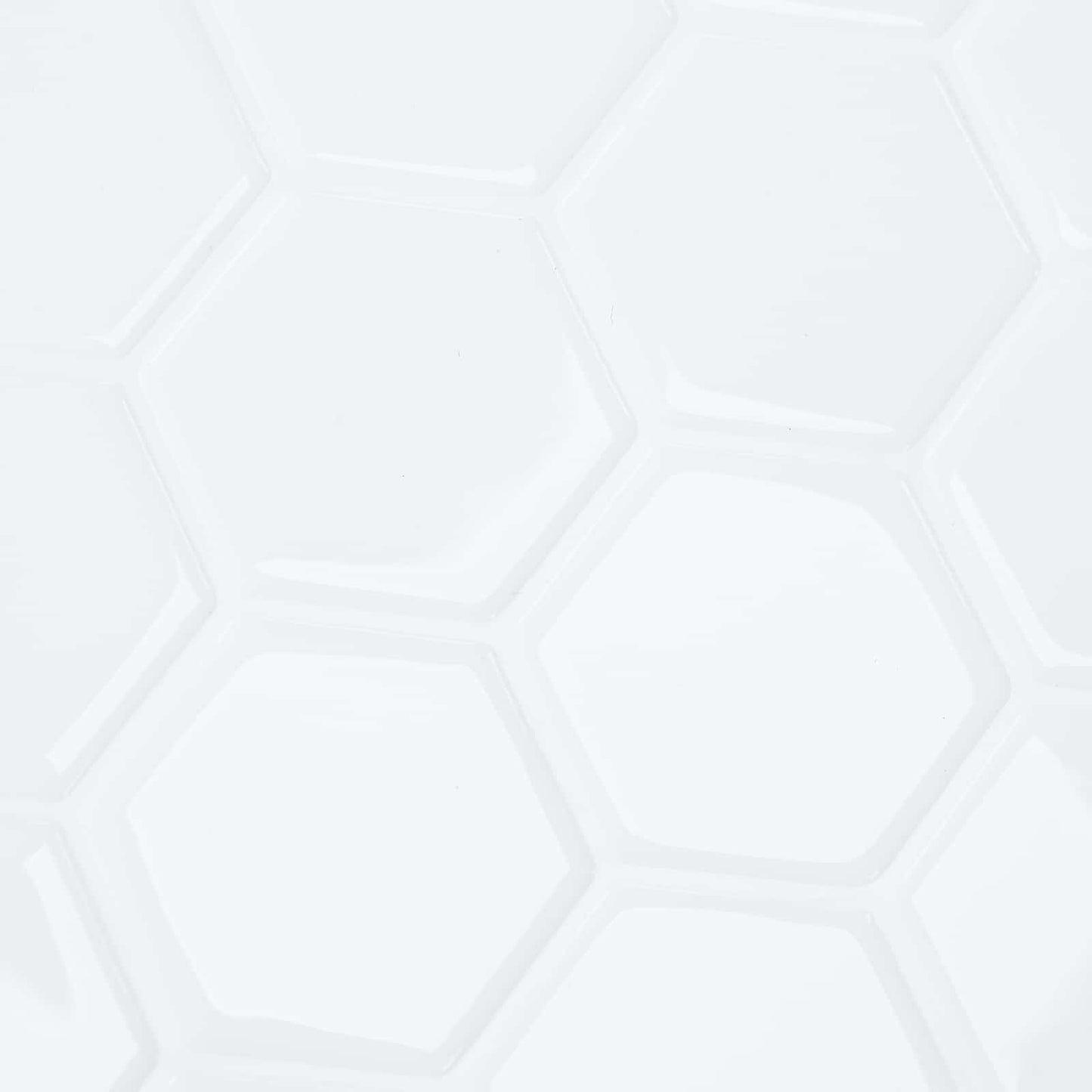 Hexagon Tile 10 pcs White 30 x 30 cm Polyurethane and PET