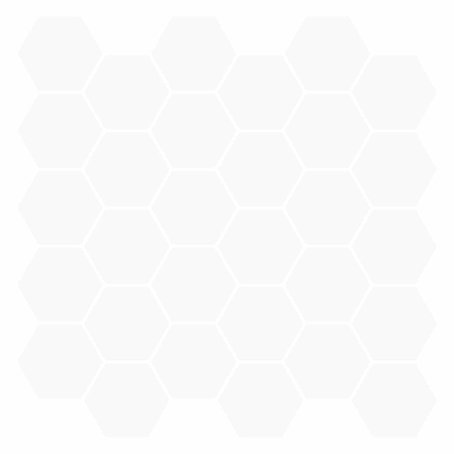 Hexagon Tile 20 pcs White 30 x 30 cm Polyurethane and PET