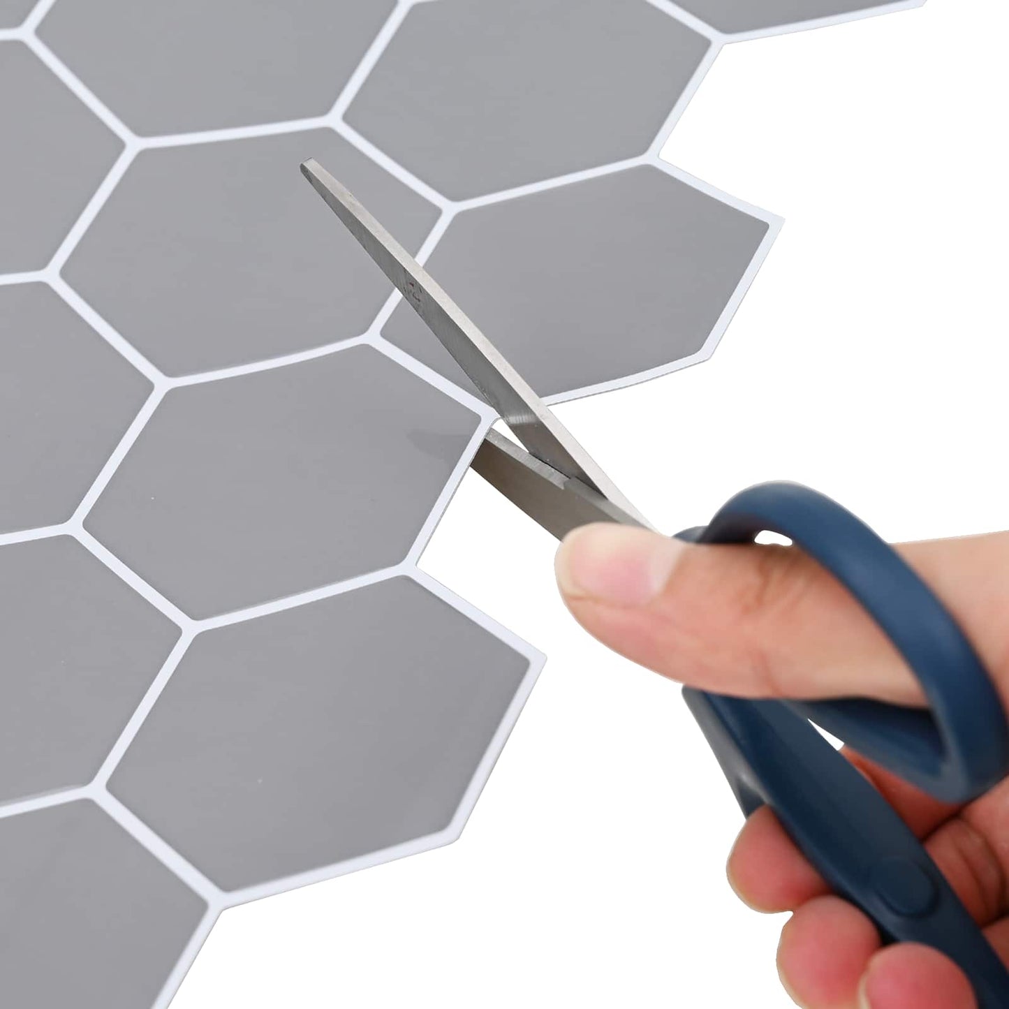 Hexagon Tile 10 pcs Grey 30 x 30 cm Polyurethane and PET