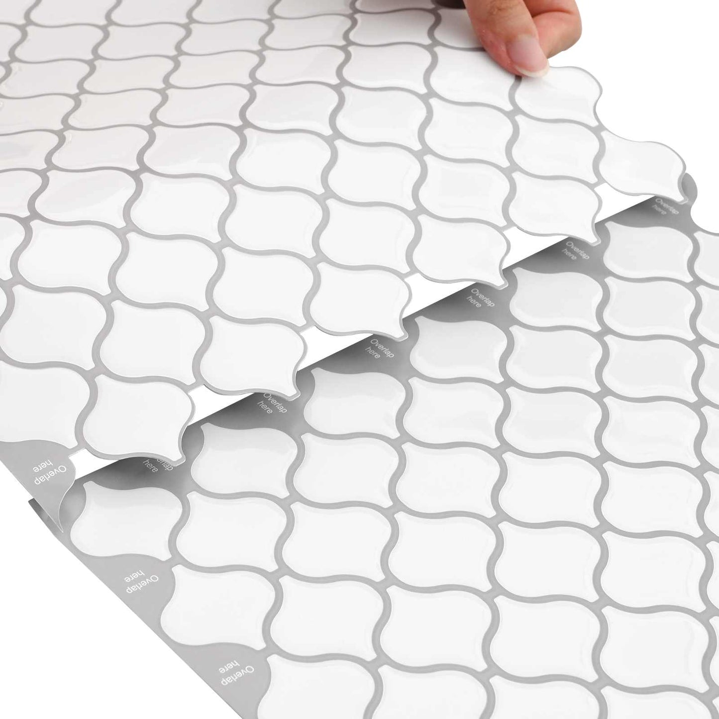 Lanturn Tile 10 pcs White 27 x 27 cm Polyurethane and PET