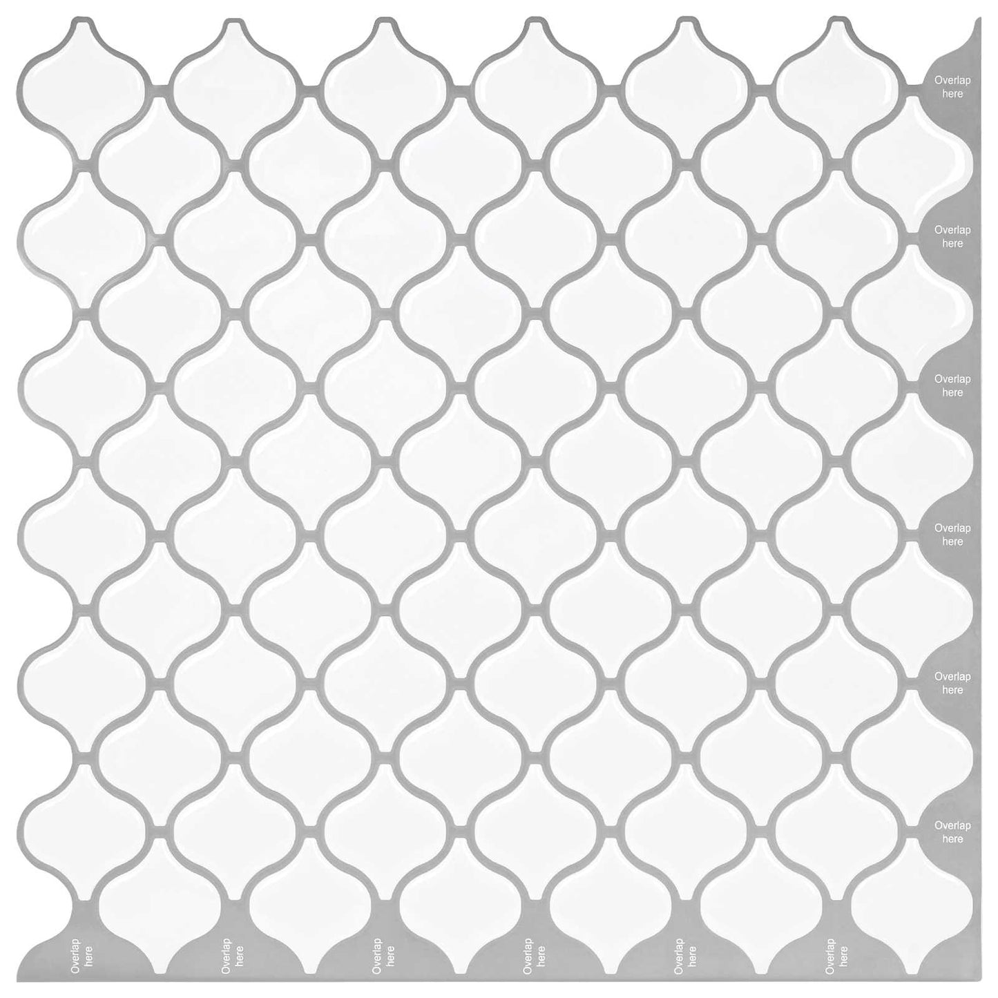 Lanturn Tile 10 pcs White 27 x 27 cm Polyurethane and PET