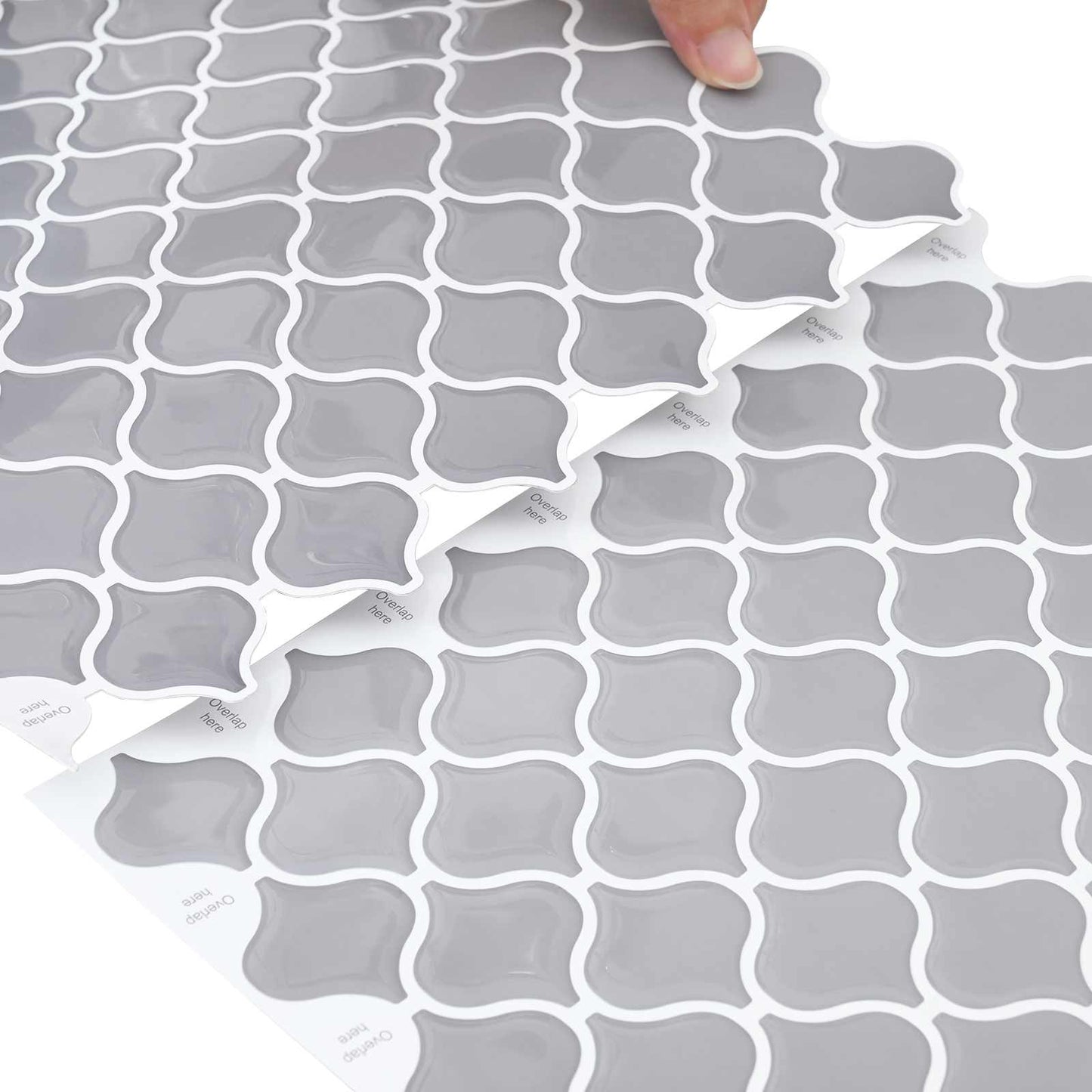 Lanturn Tile 20 pcs Grey 27 x 27 cm Polyurethane and PET