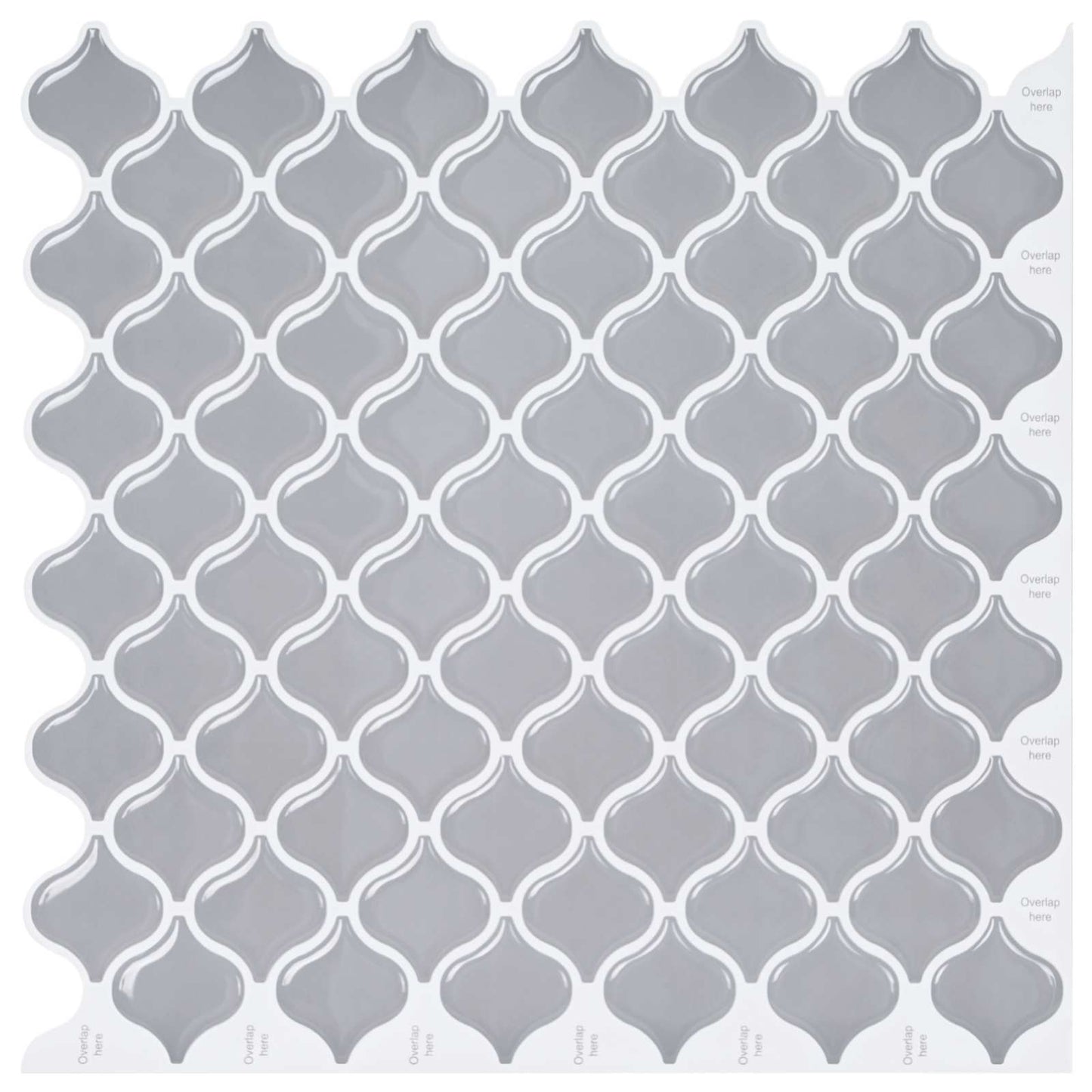 Lanturn Tile 50 pcs Grey 27 x 27 cm Polyurethane and PET