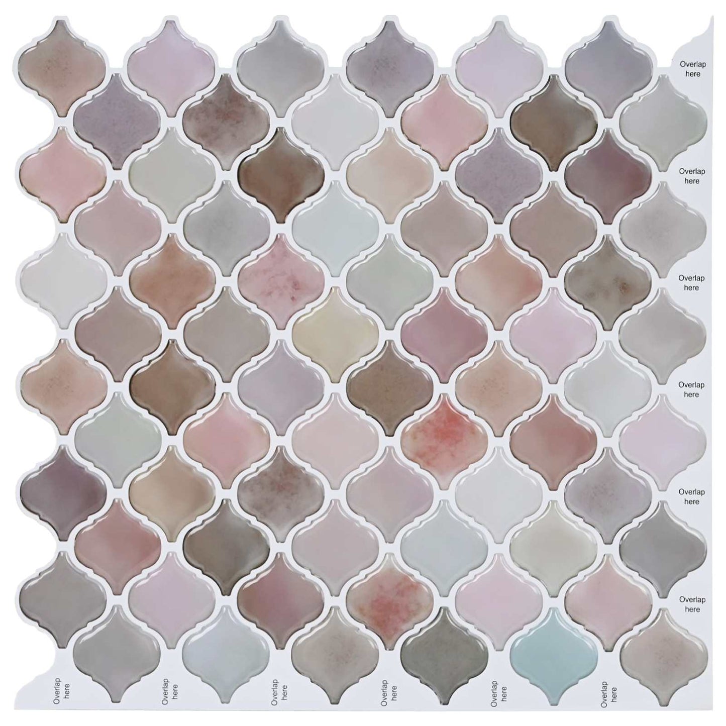Lanturn Tile 20 pcs Beige 27 x 27 cm Polyurethane and PET