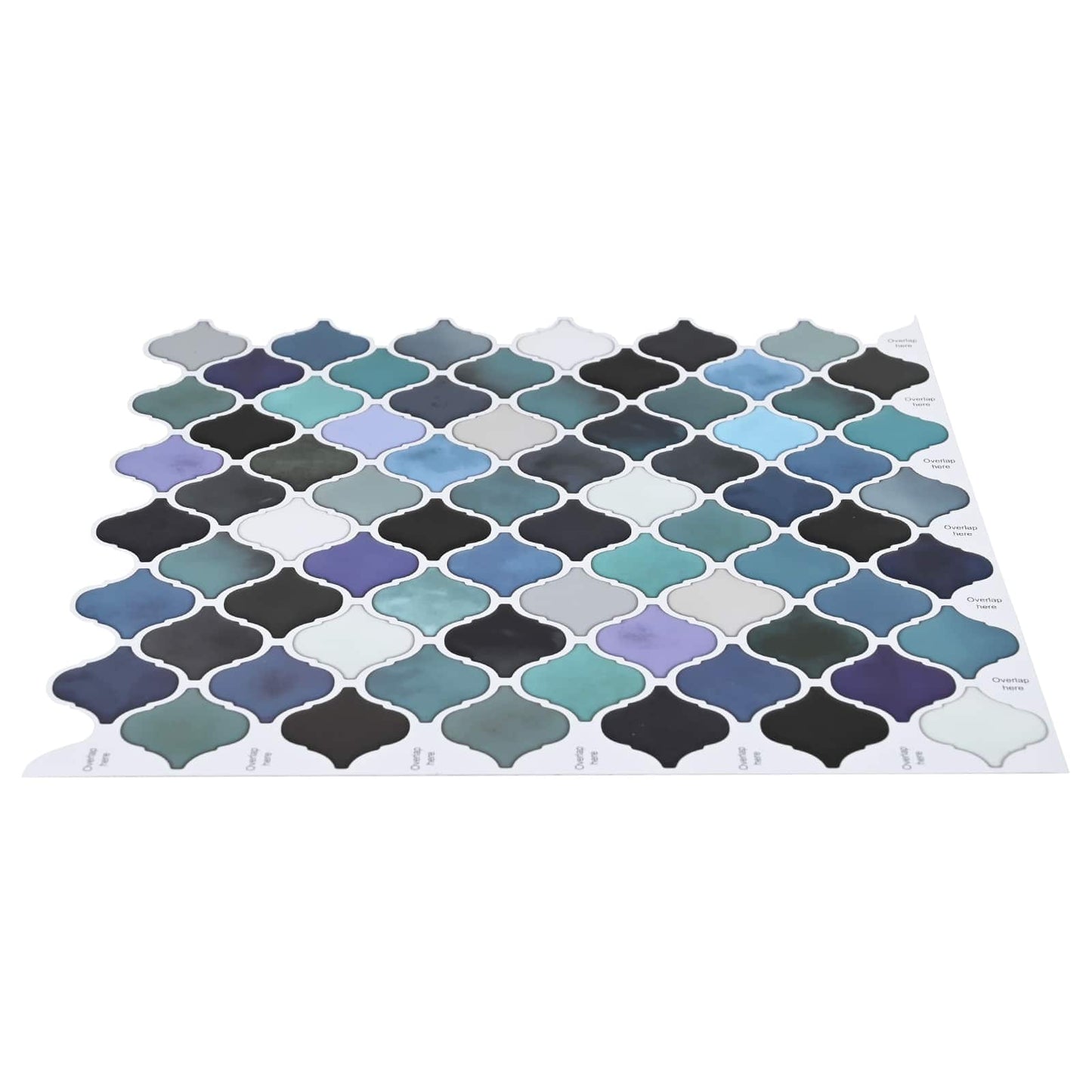 Lanturn Tile 20 pcs Blue Green 27 x 27 cm Polyurethane and PET