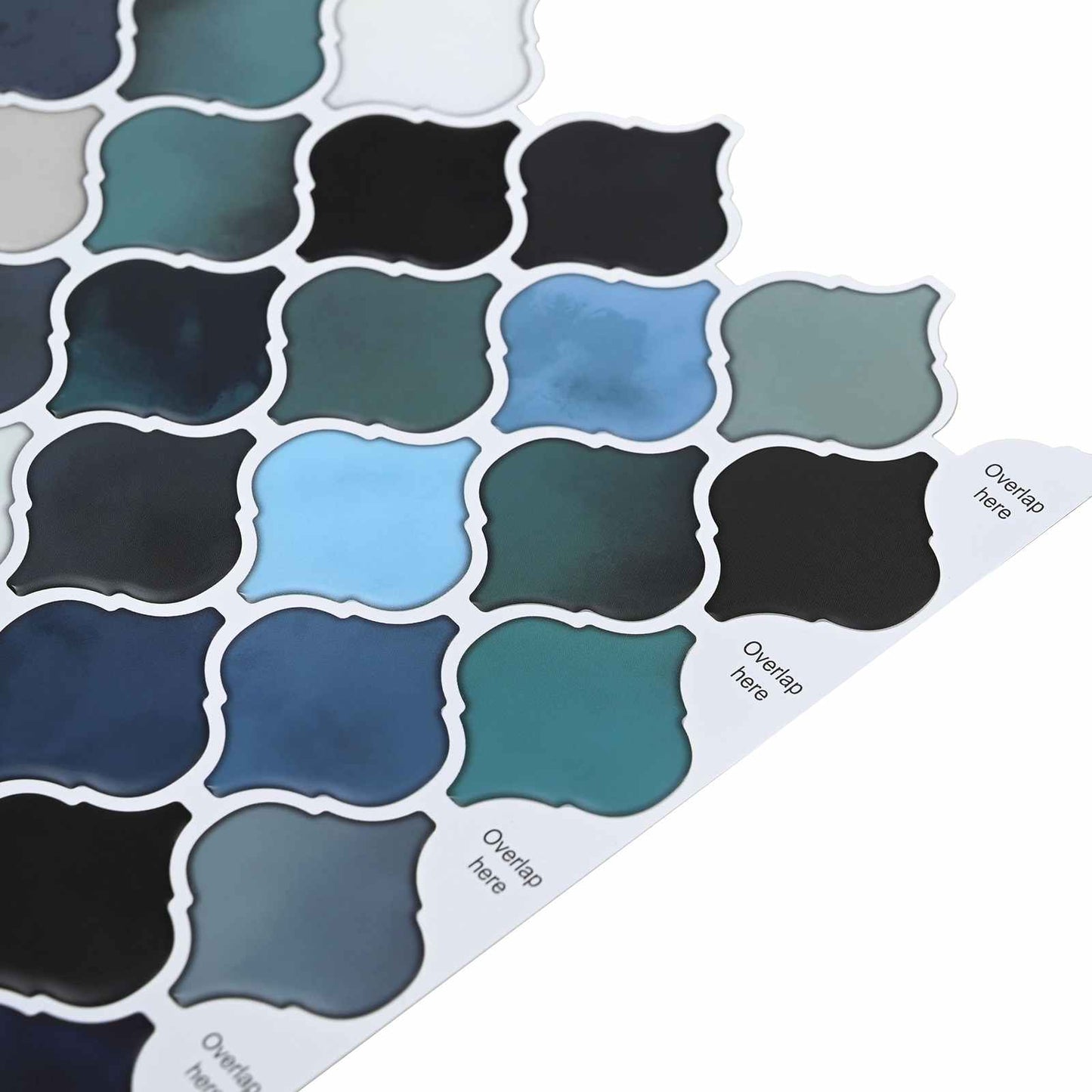 Lanturn Tile 50 pcs Blue Green 27 x 27 cm Polyurethane and PET