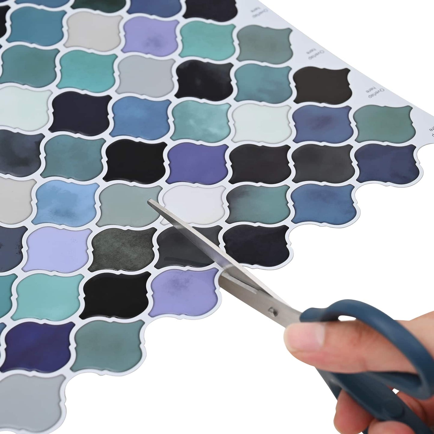 Lanturn Tile 50 pcs Blue Green 27 x 27 cm Polyurethane and PET