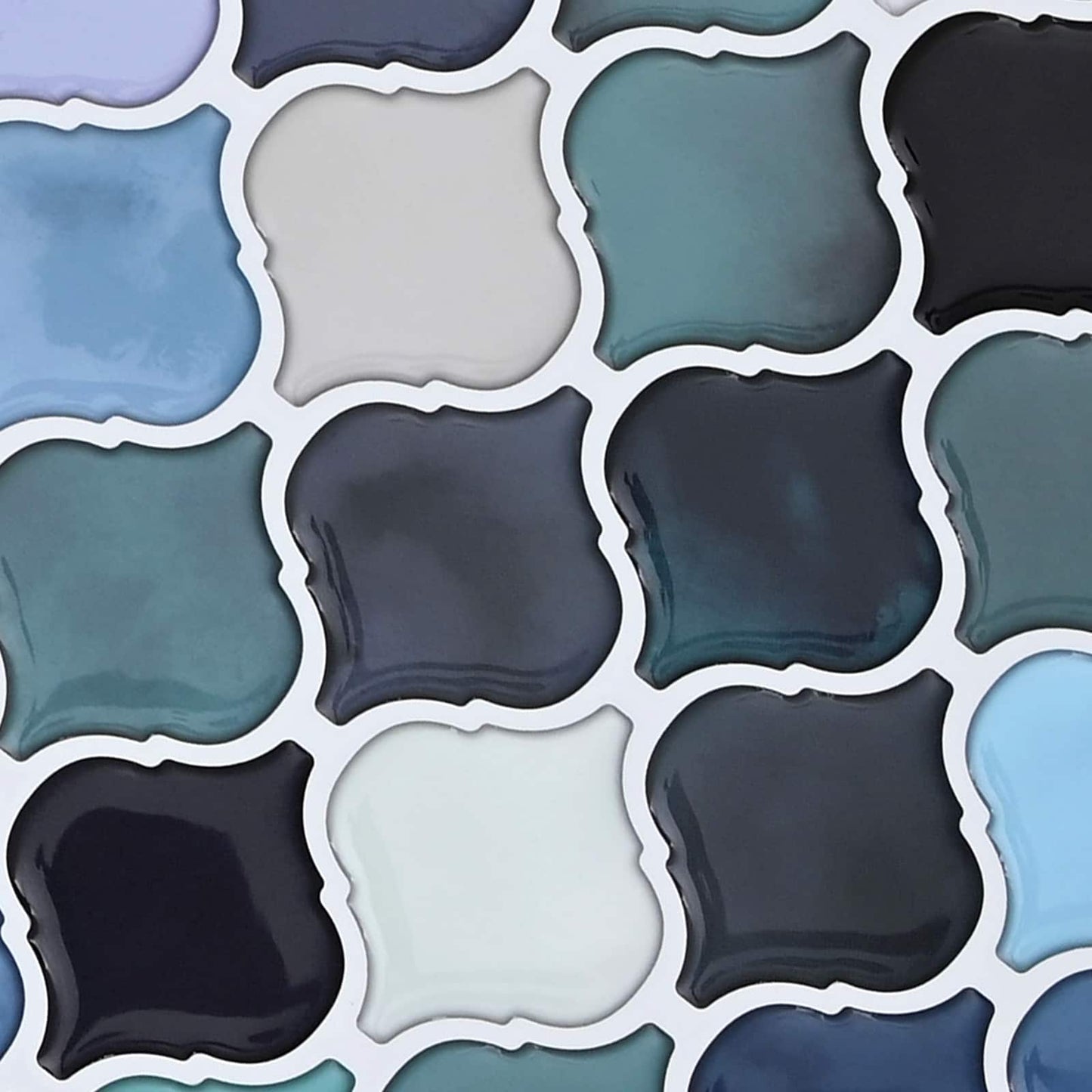 Lanturn Tile 50 pcs Blue Green 27 x 27 cm Polyurethane and PET