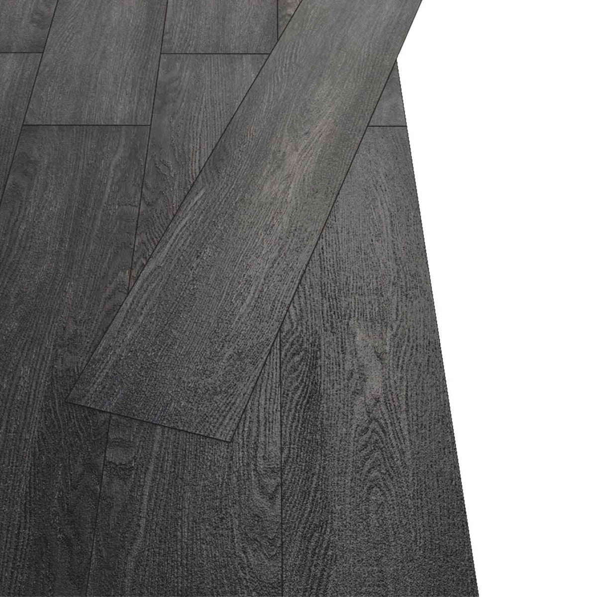 Flooring Planks Black and White 5.26 m² 18 pcs PVC