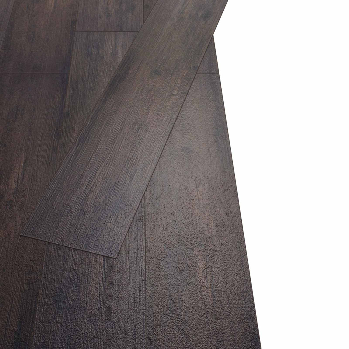 Flooring Planks Oak dark grey 5.26 m² 18 pcs PVC