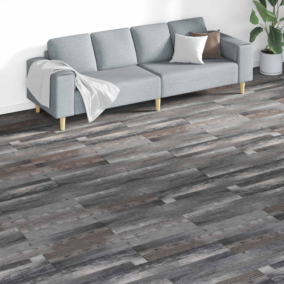 Flooring Planks Industrial wood 5.26 m² 18 pcs PVC