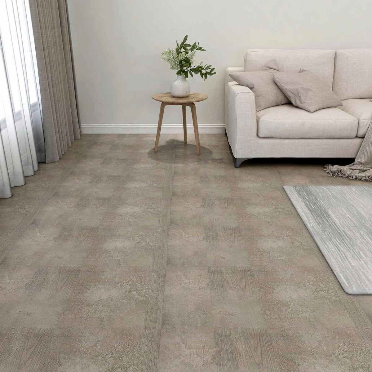 Flooring Planks Dark Brown and Gray 5.11 m² 55 pcs PVC