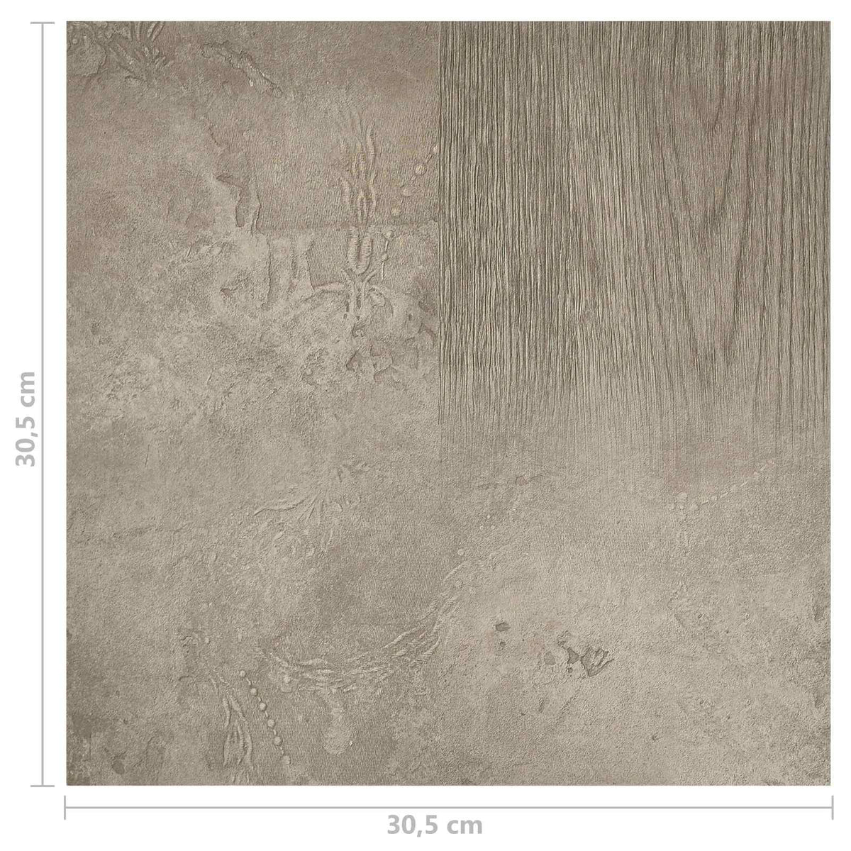Flooring Planks Dark Brown and Gray 5.11 m² 55 pcs PVC