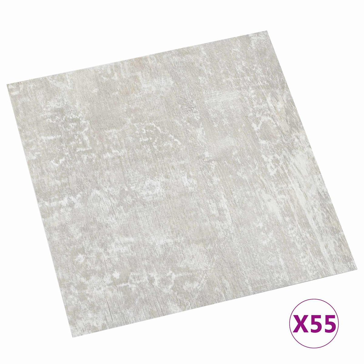 Flooring Planks White and Wood 5.11 m² 55 pcs PVC