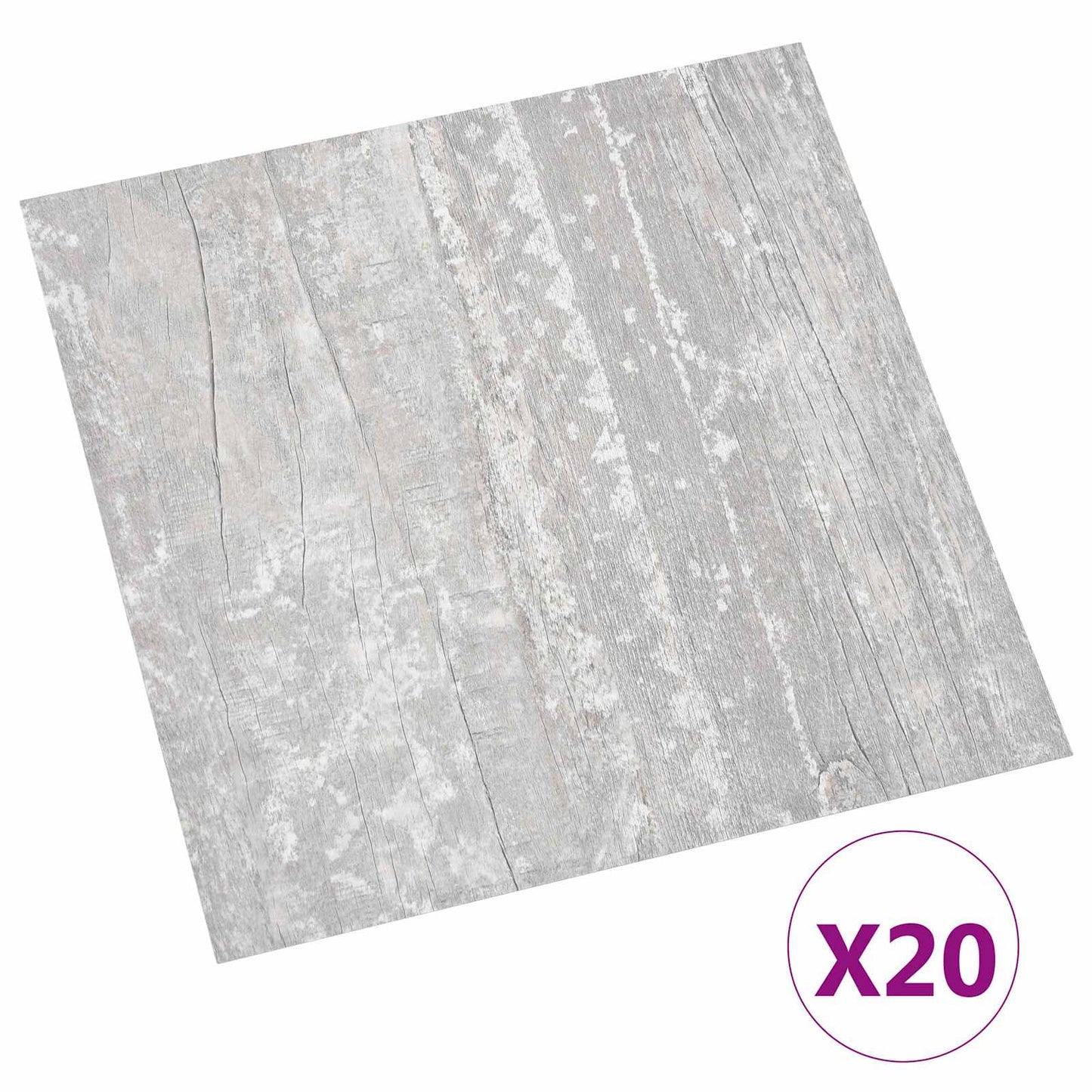 Self-adhesive Flooring Planks 30.5 x 30.5 cm 20 pcs PVC Grey