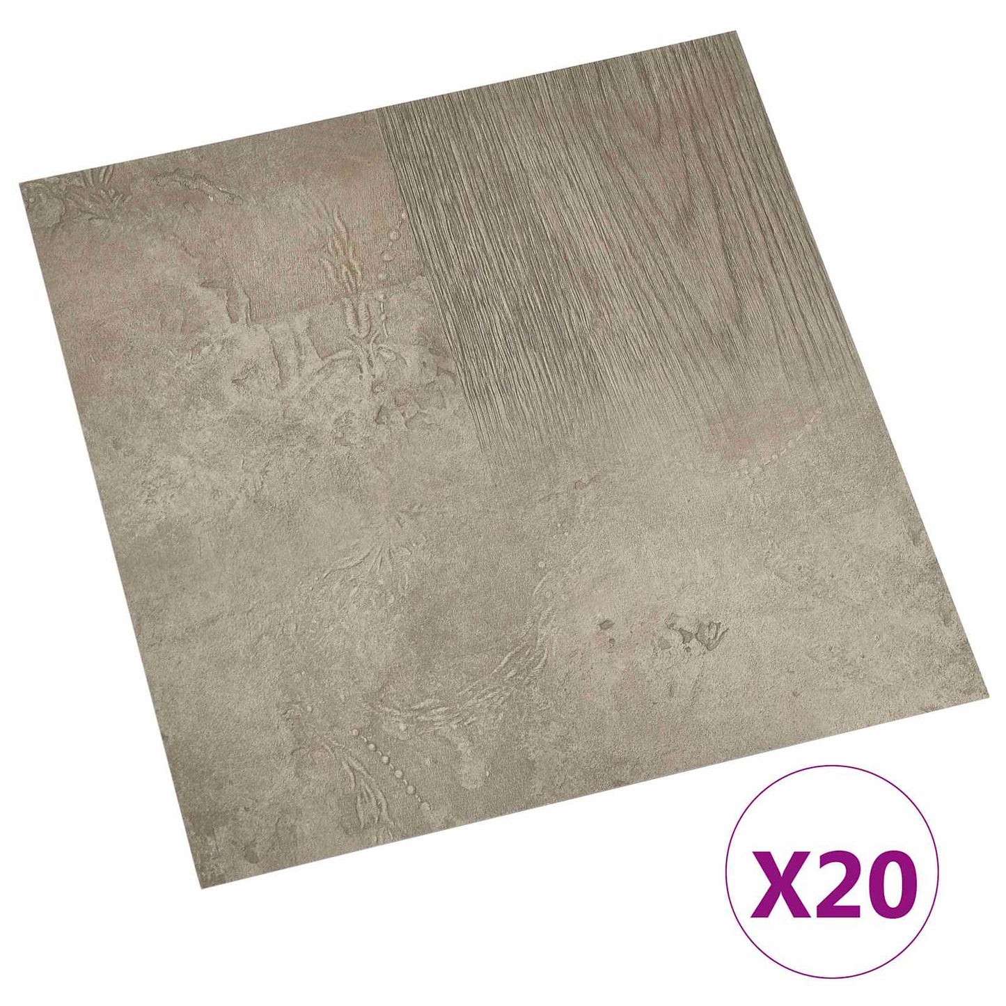 Self-adhesive Flooring Planks 30.5 x 30.5 cm 20 pcs PVC