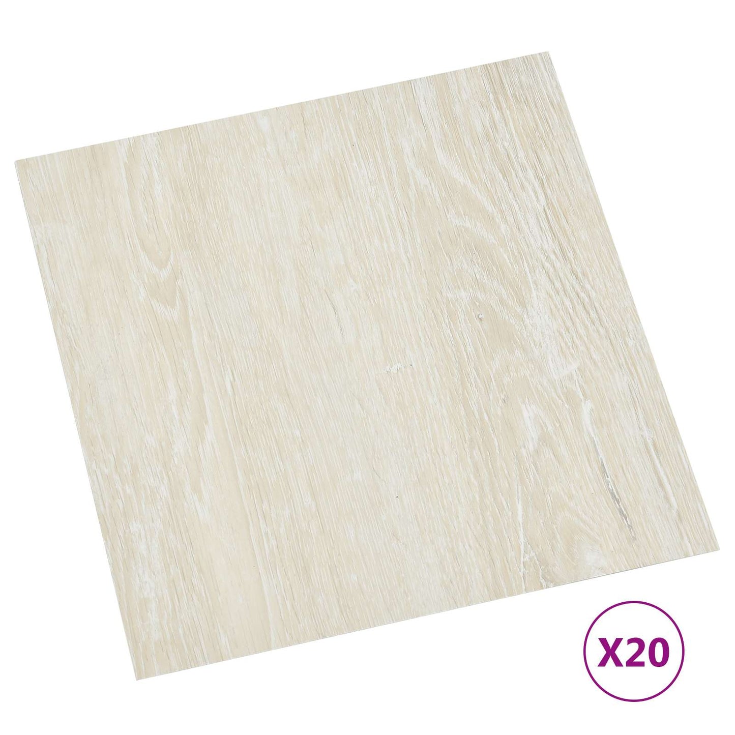 Self-adhesive Flooring Planks 30.5 x 30.5 cm 20 pcs PVC Cream