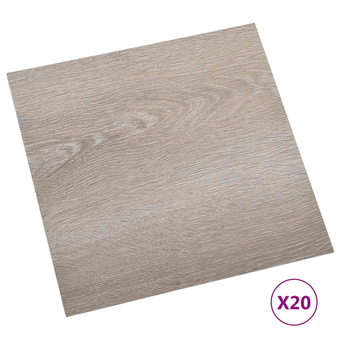 Self-adhesive Flooring Planks 30.5 x 30.5 cm 20 pcs PVC Taupe