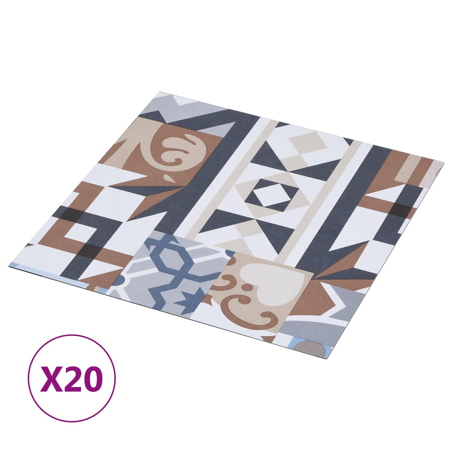 Self-adhesive Flooring Planks 30.5 x 30.5 cm 20 pcs PVC