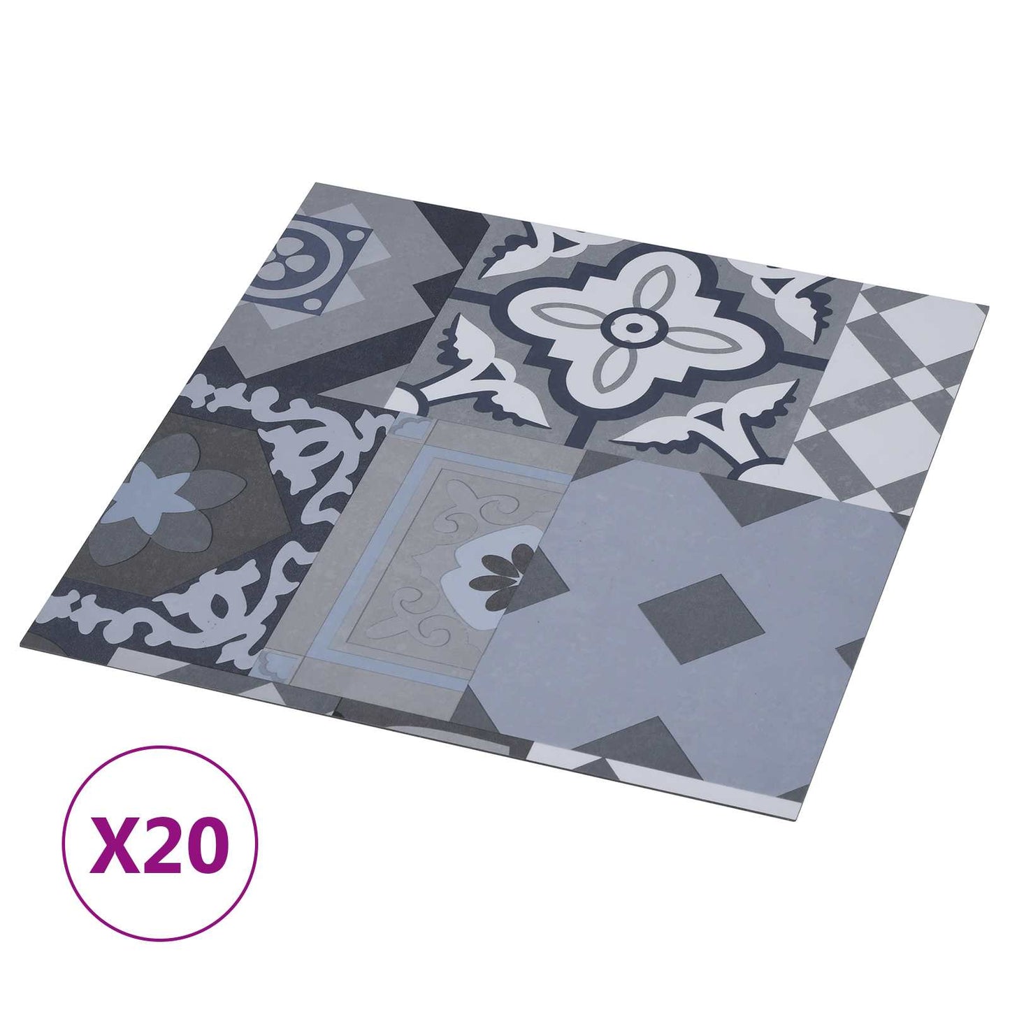 Self-adhesive Flooring Planks 30.5 x 30.5 cm 20 pcs PVC