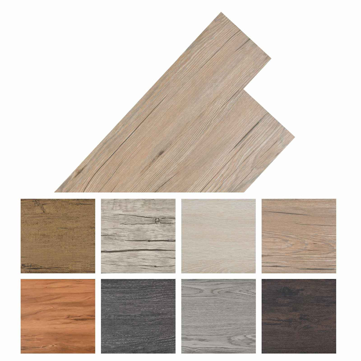 Flooring Planks Oak Brown 2.51 m² 18 pcs PVC