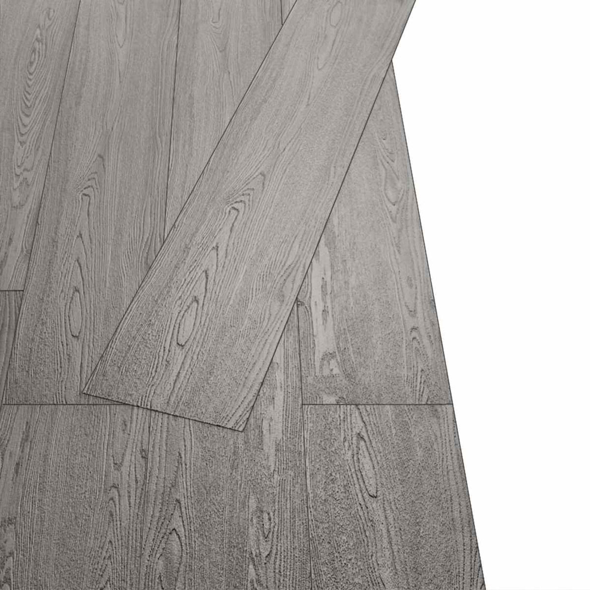 Flooring Planks Dark Grey 2.51 m² 18 pcs PVC