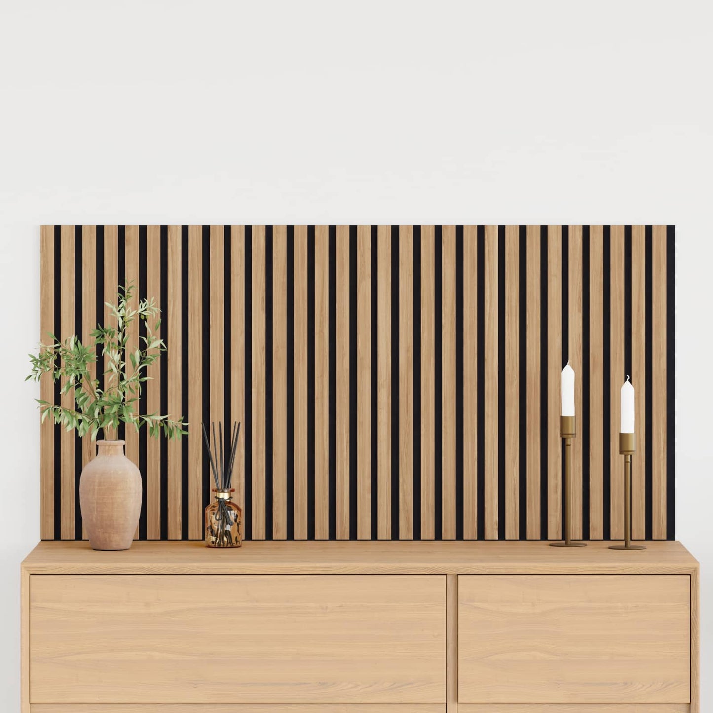 Wall Panels 2 pcs 60.5 x 60 cm Natural