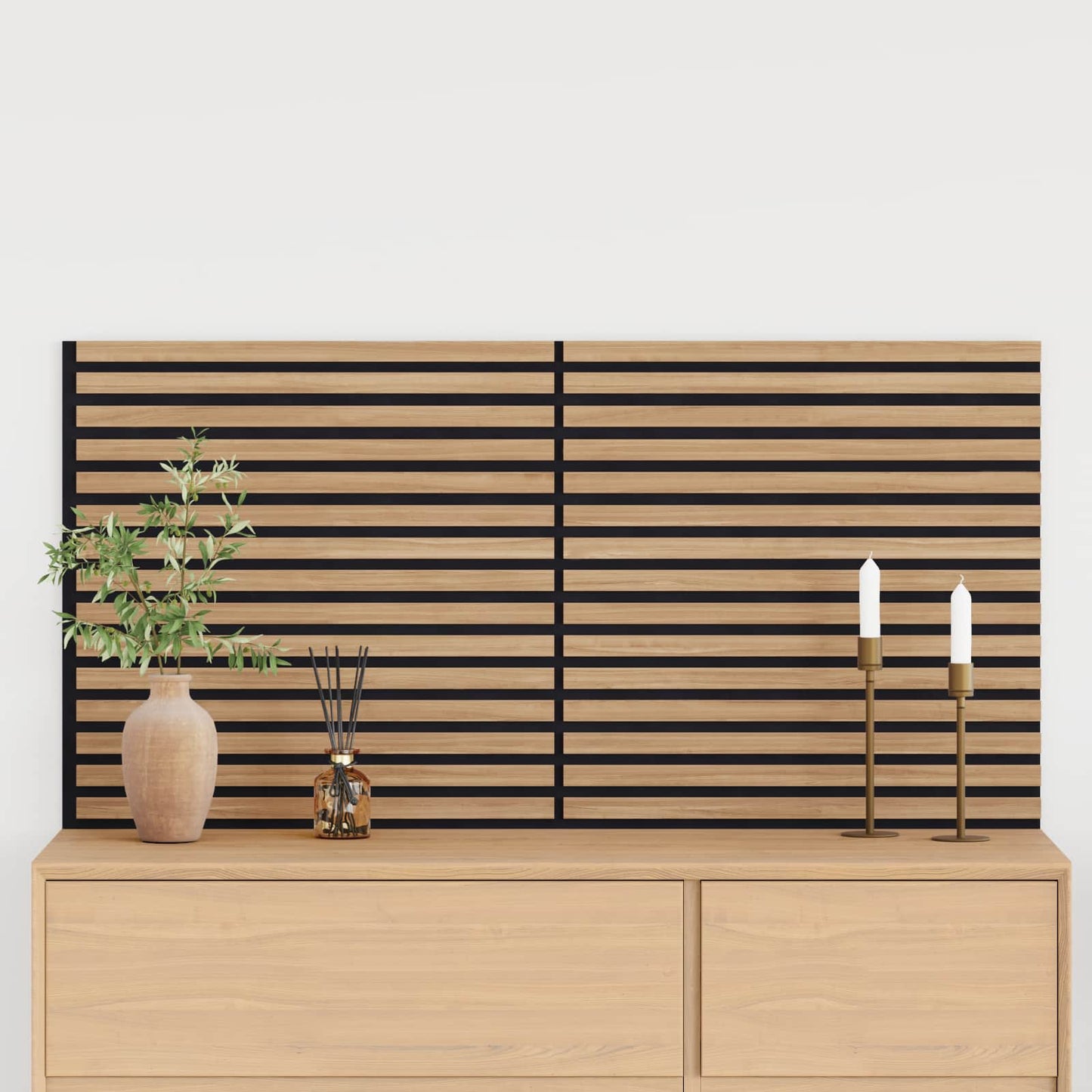 Wall Panels 2 pcs 60.5 x 60 cm Natural