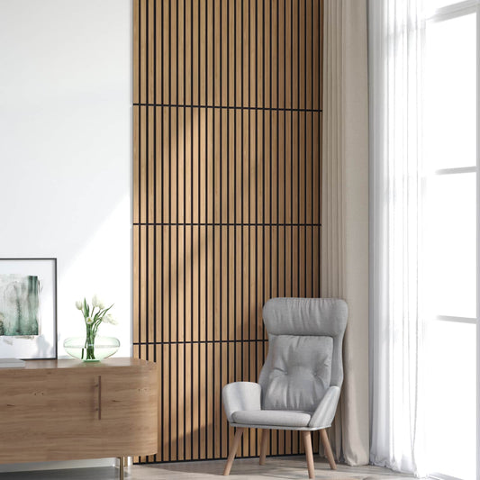 Wall Panels 8 pcs 60.5 x 60 cm Natural