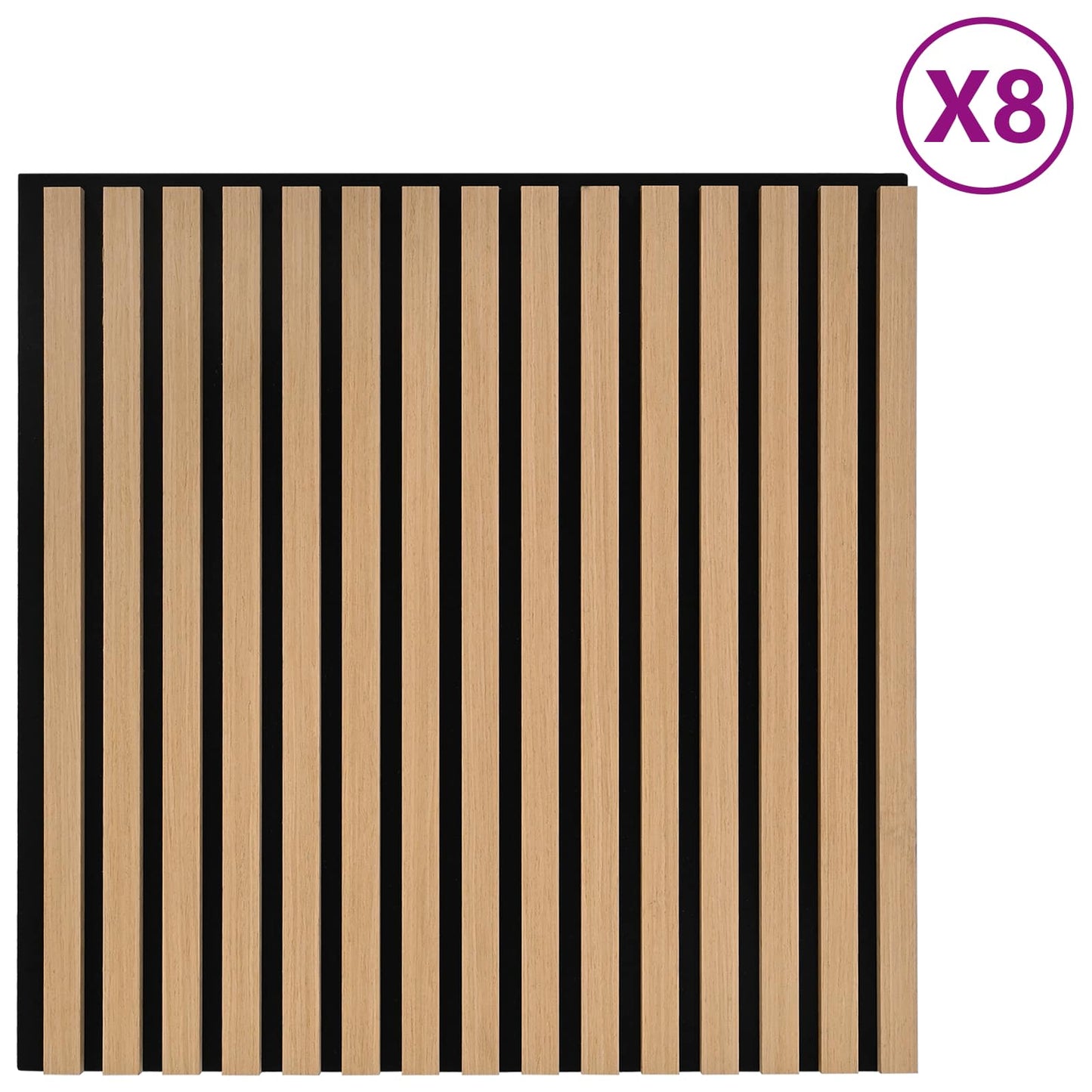 Wall Panels 8 pcs 60.5 x 60 cm Natural