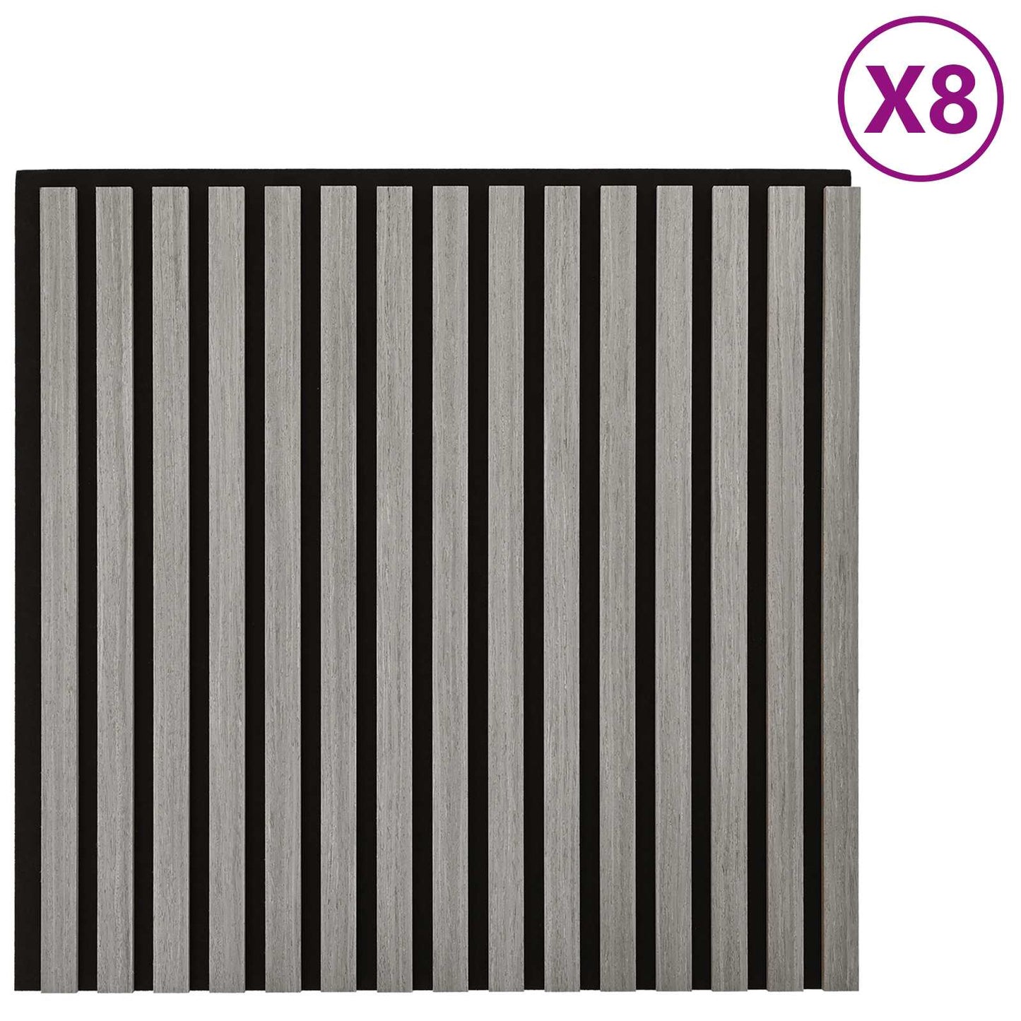 Wall Panels 8 pcs 60.5 x 60 cm Grey