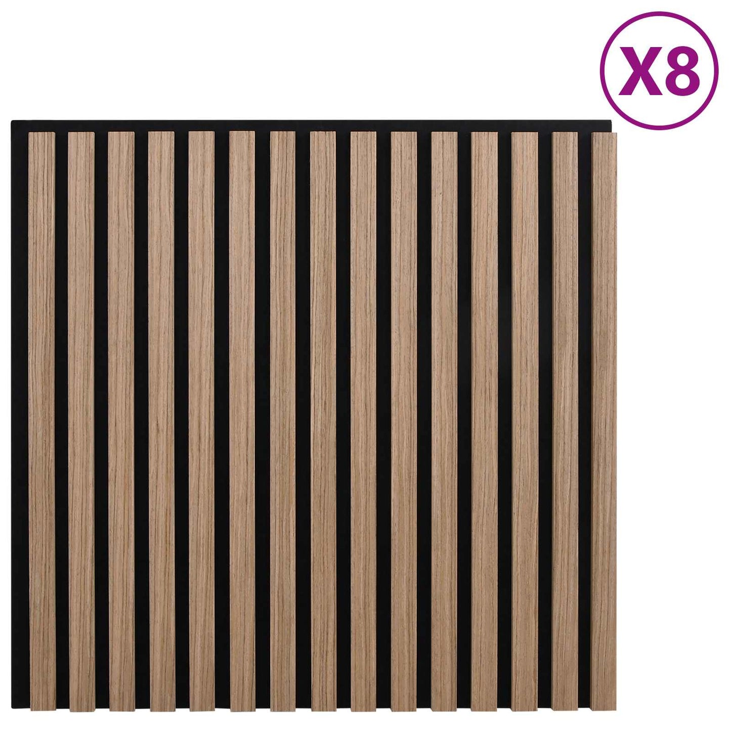 Wall Panels 8 pcs 60.5 x 60 cm Brown