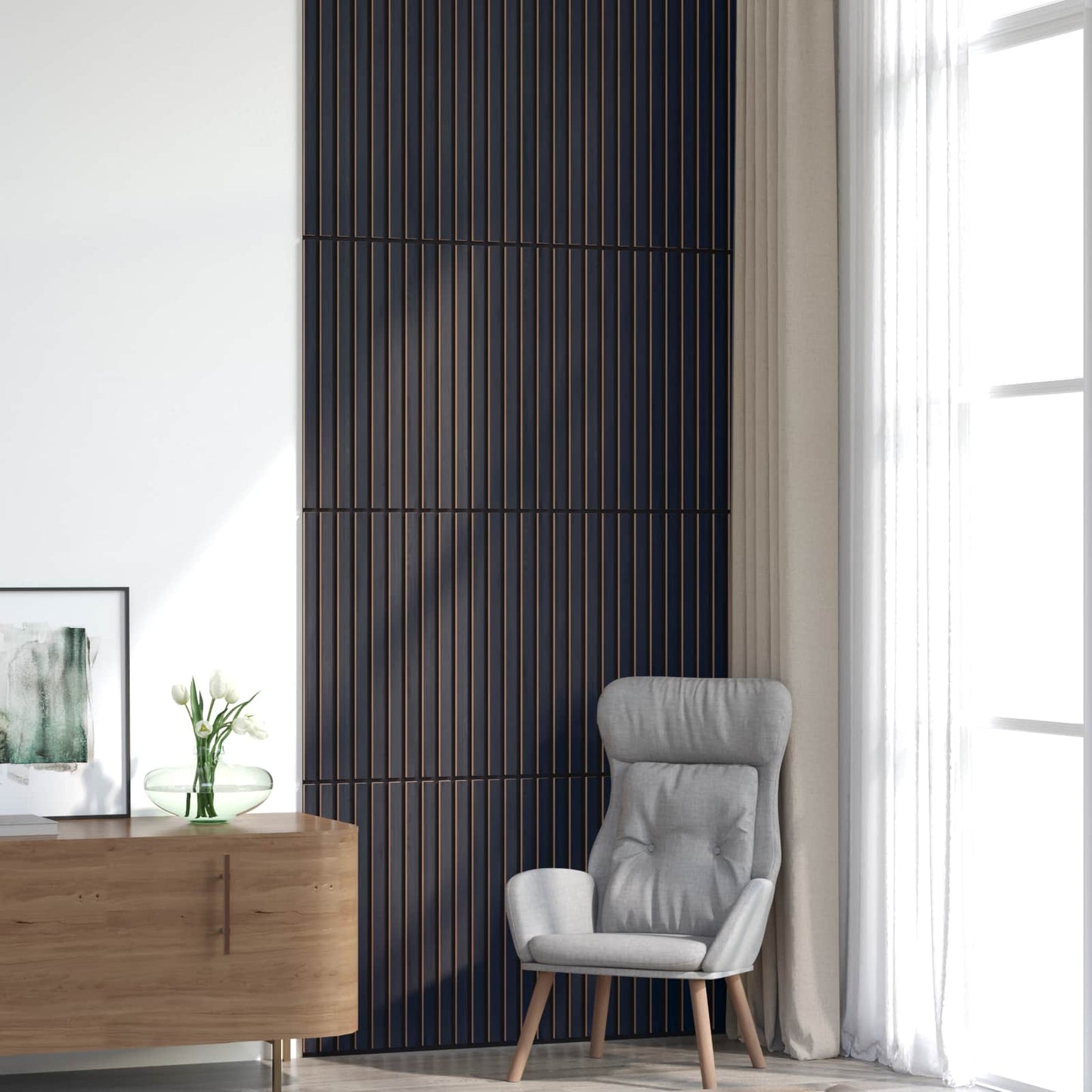 Wall Panels 8 pcs 60.5 x 60 cm Anthracite