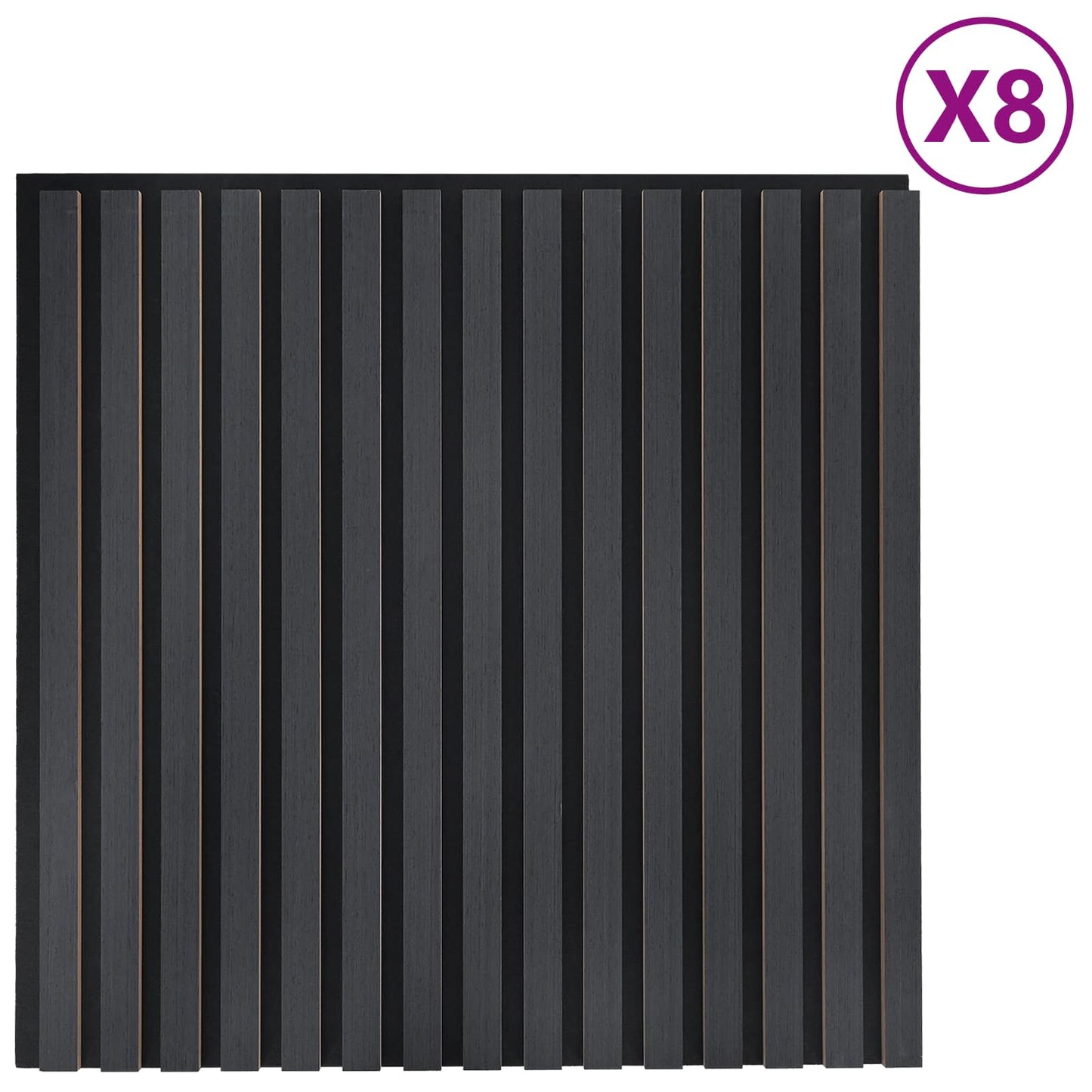 Wall Panels 8 pcs 60.5 x 60 cm Anthracite
