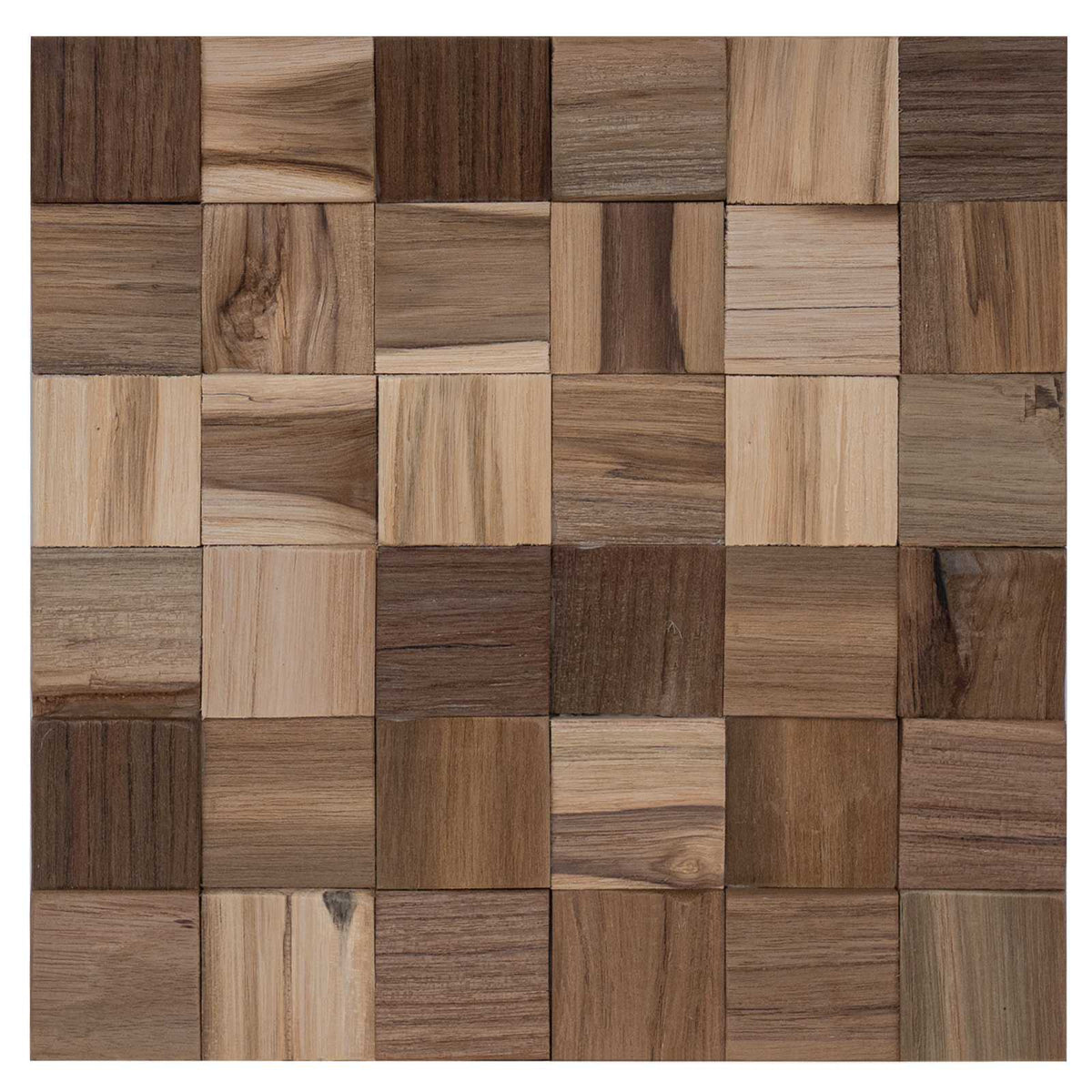 Wall Panel 11 pcs Natural 30 x 30 x 2 cm