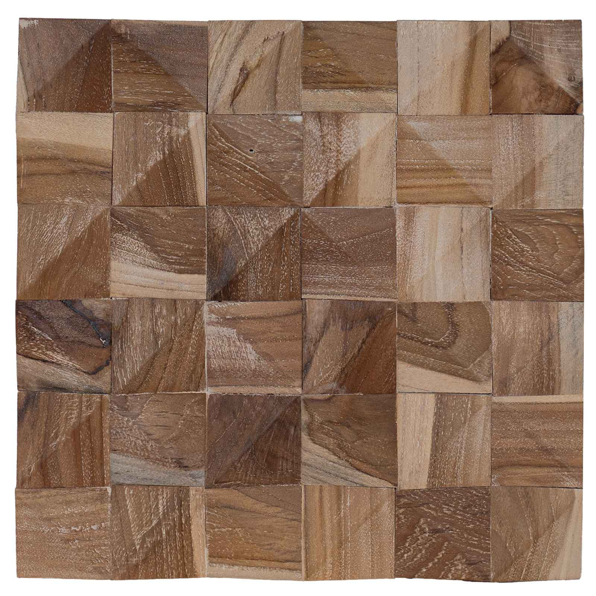 Wall Panel 11 pcs Natural 30 x 30 x 2 cm