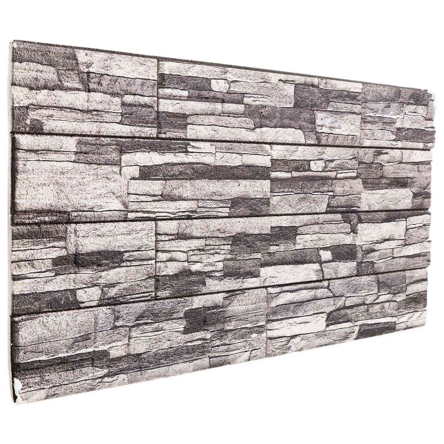 Wall Panels 10 pcs 100 x 50 cm Dark Grey and Light Grey