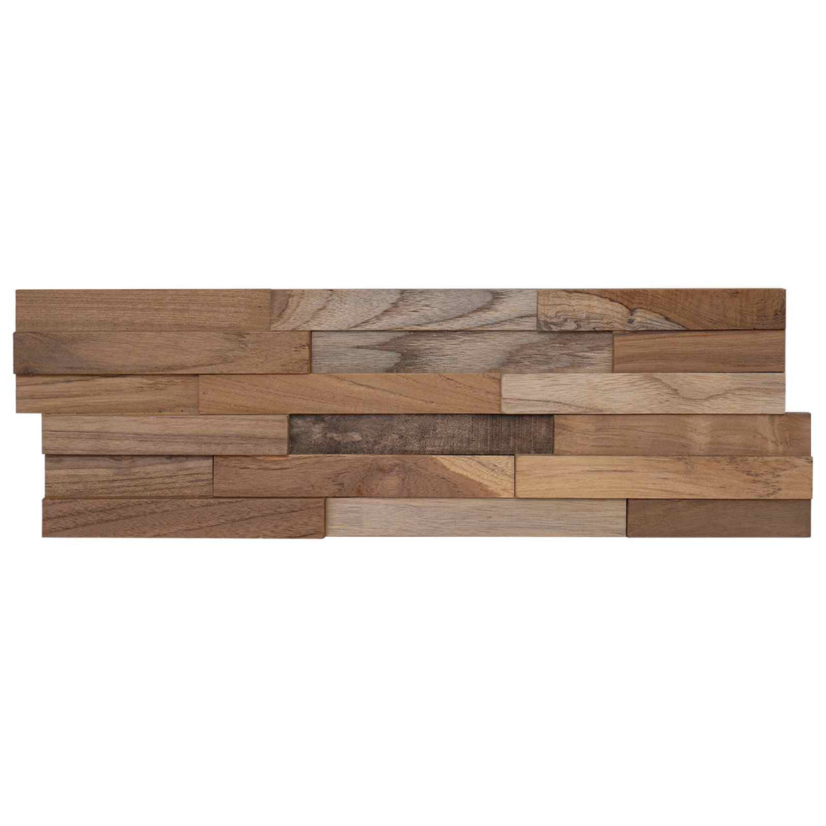 Wall Panel 10 pcs Natural 56 x 18 x 2 cm Solid Teak wood