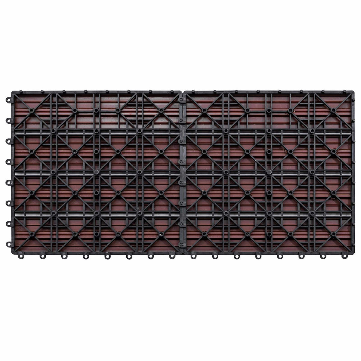 Decking Tile 6 pcs Brown 60 x 30 cm WPC